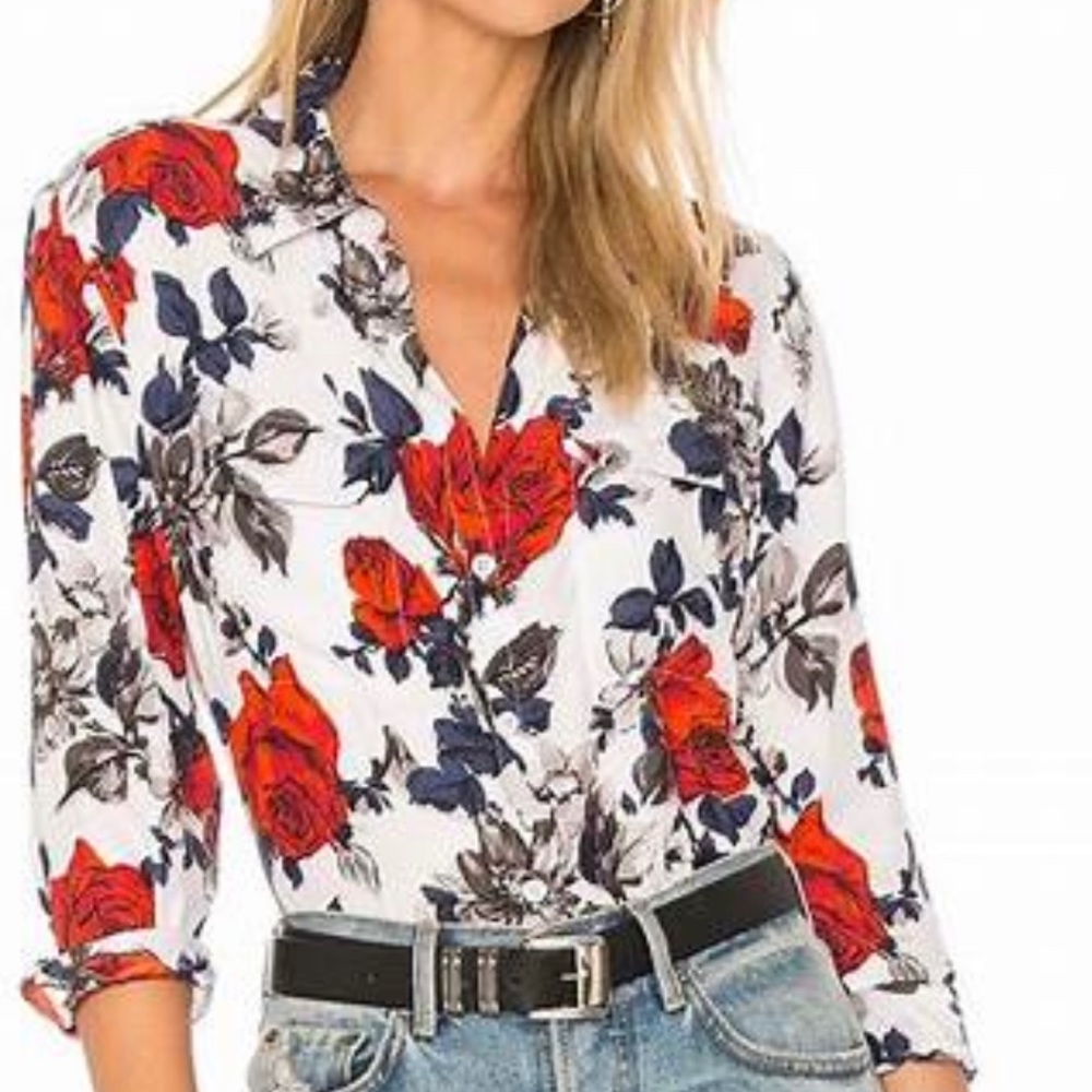 EQUIPMENT FEMME - NWT - Floral, 100% silk blouse | Sz Small